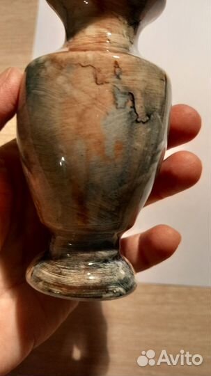 Ваза миниатюрная оникс золочение СССР винтаж
