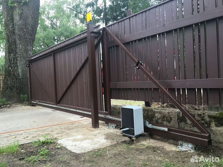 Откатные ворота под ключ. Установка