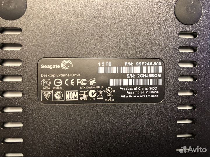 Seagate External Desktop Drive 1,5TB 9SF2A6-500