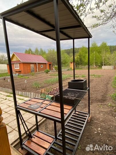 Мангальная зона под крышей