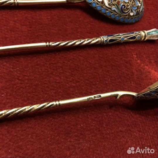 Ложки эмаль по скани набор 5 шт