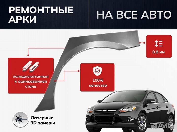 Ремонтная арка Ford Focus 2 хэтчбек 3 двери