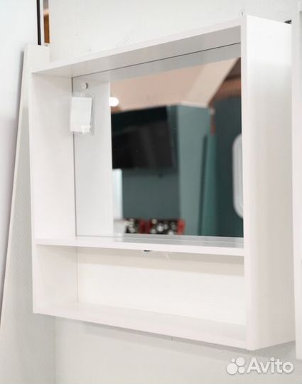 Зеркало Венеция Слим 80 белый матовый