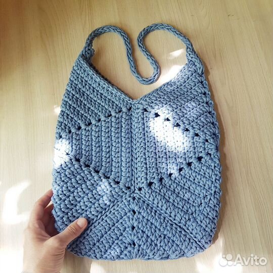 Сумка женская вязаная крючком из шнура