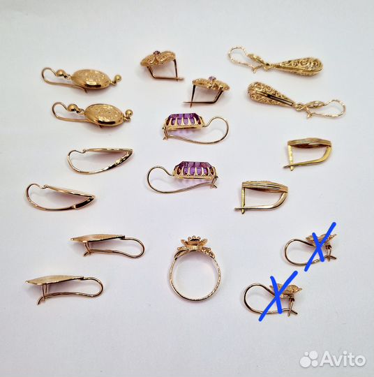 Золотые серьги СССР