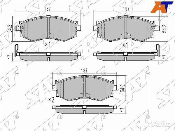 Колодки тормозные Передние nissan cabstar
