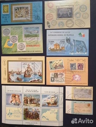 Марки почтовые Куба подборка 1970-80-х
