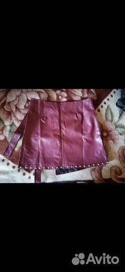 Юбка кожаная