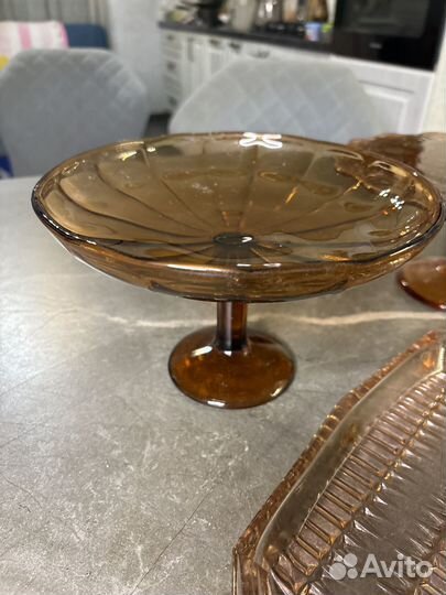 Посуда СССР карамельное стекло