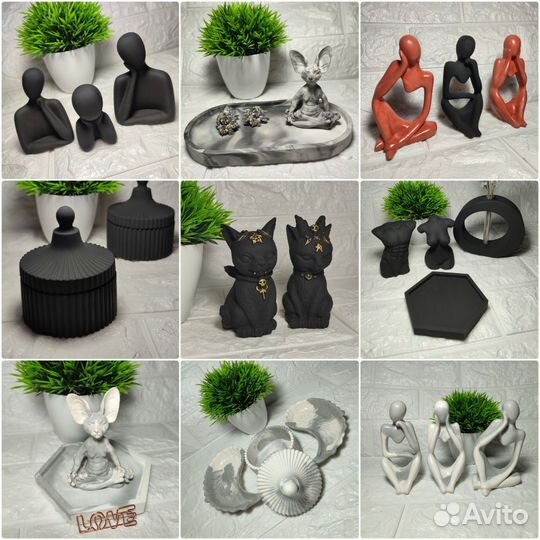 Декор из гипса. Шкатулки,кашпо