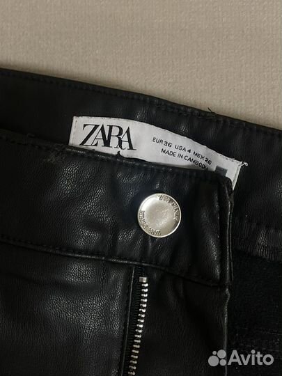 Брюки из экокожи zara