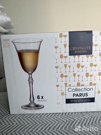 Новые бокалы для вина crystalite bohemia
