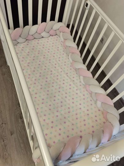 Бортик-косичка в кроватку, 2.4 м