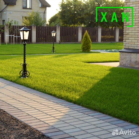 Рулонный газон с укладкой