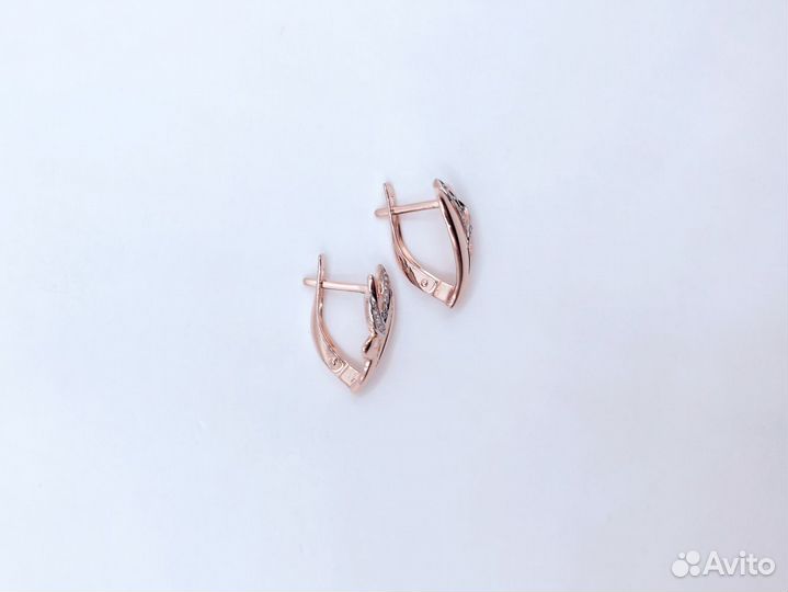 Серьги с фианитами