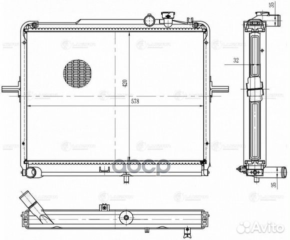 Радиатор охл. для а/м Kia K-Series (Bongo) (99