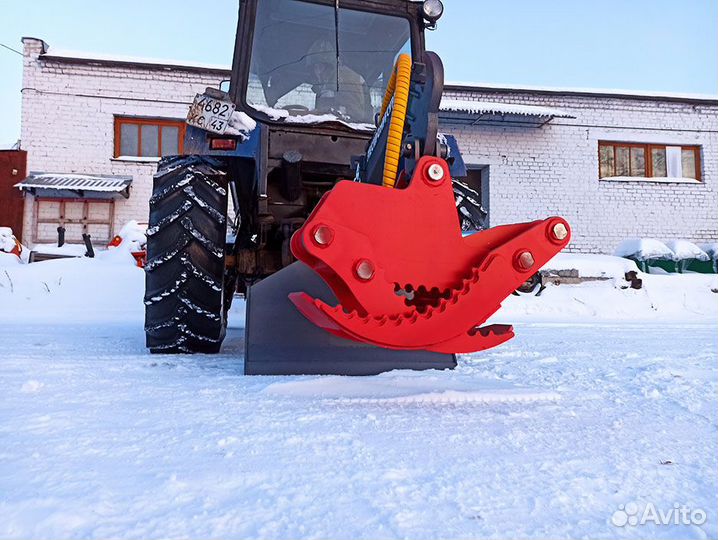 Усиленный захват для леса на мтз-82 со щитом