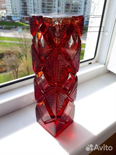 Ваза цветное стекло Неман Мурахвер