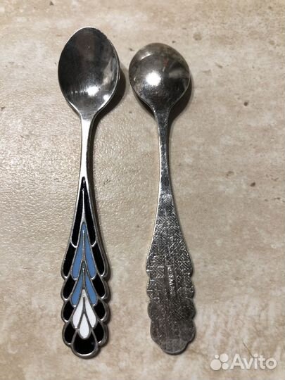 Ложечка для соли мельхиор СССР