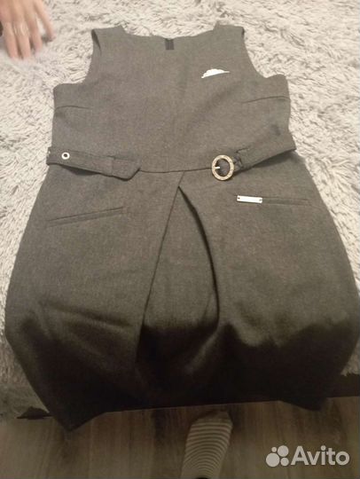 Школьная форма для девочки 146 серая