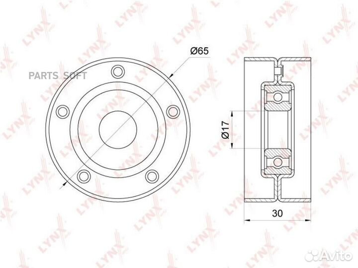 Lynxauto PB5222 Ролик натяжной приводного ремня