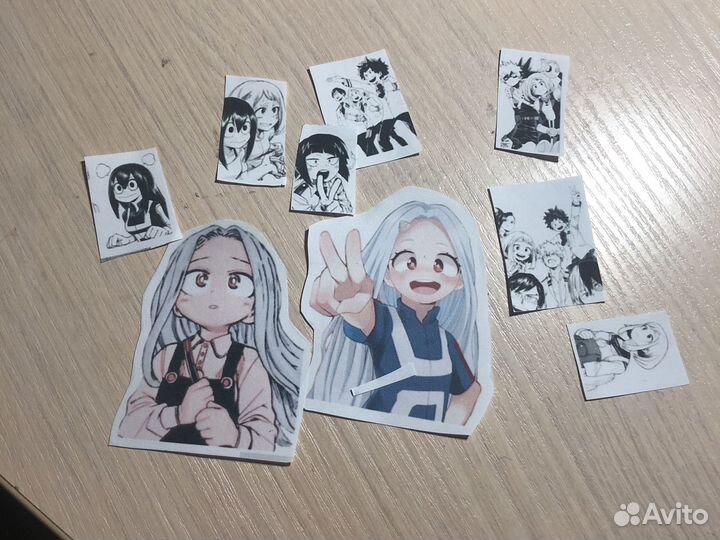 Наклейки с аниме,9шт