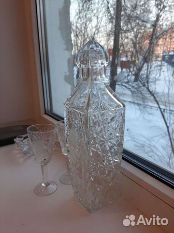 Штоф хрустальный,гост СССР с рюмками