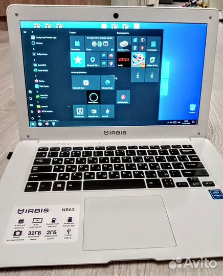 Ноутбук irbis NB46 White под восстановление