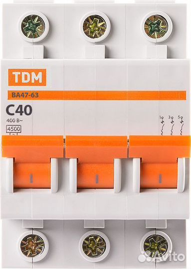 Автоматический выключатель Electric ва47-63 3P C40