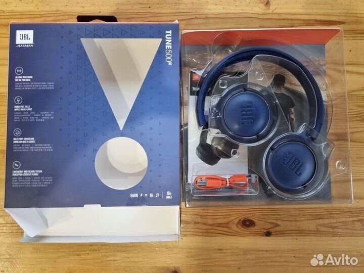 Bluetooth-гарнитура JBL Tune 500BT Синий