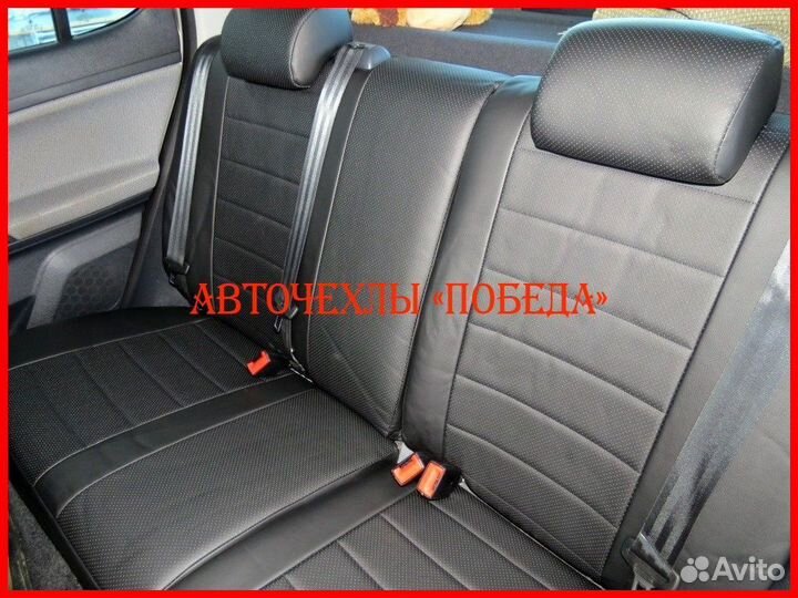 Чехлы Skoda Fabia из экокожи чёрные Классика