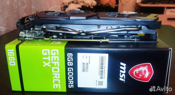 Видеокарта GTX 1660 MSI gaming X 6GB