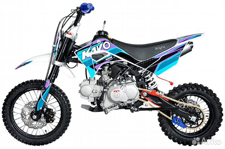 Питбайк kayo mini YX125EM 14/12(мех. сцепл.,эл.ст)