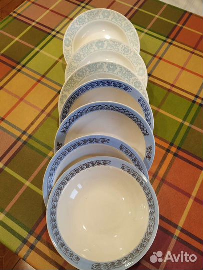 Тарелки новые из СССР для первых и вторых блюд