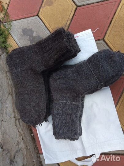 Носки шерстяные мужские вязаные