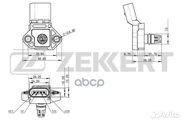 Датчик давления воздуха Skoda Octavia (5E3 NL3