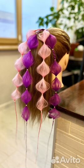 Афрорезинки разных цветов