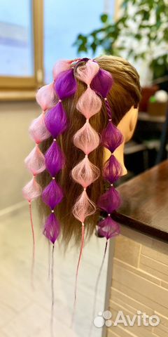 Афрорезинки разных цветов