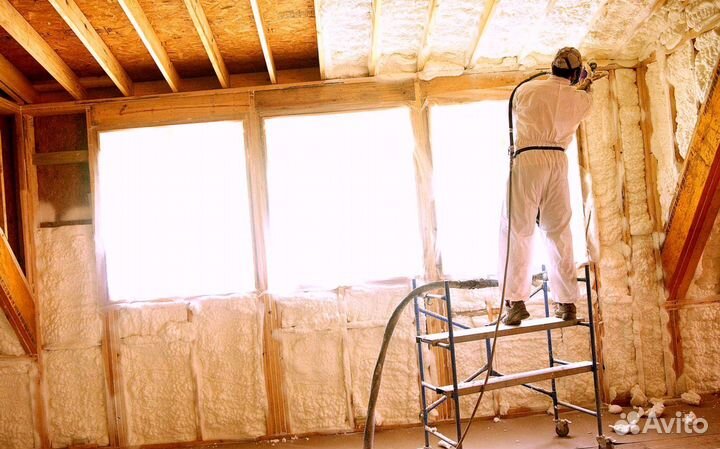 Утеплитель напыление пенополиуретан от 400м2