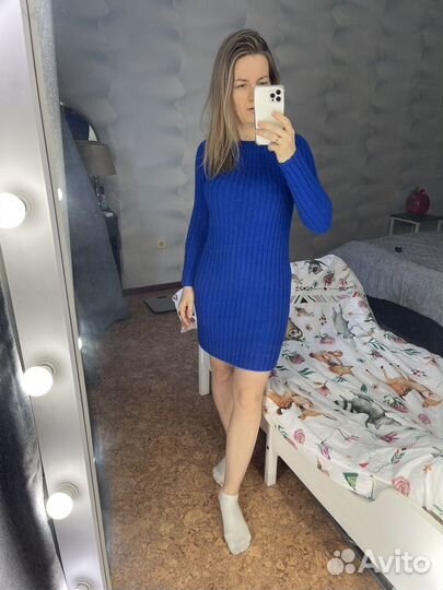 Платье вязаное женское 42