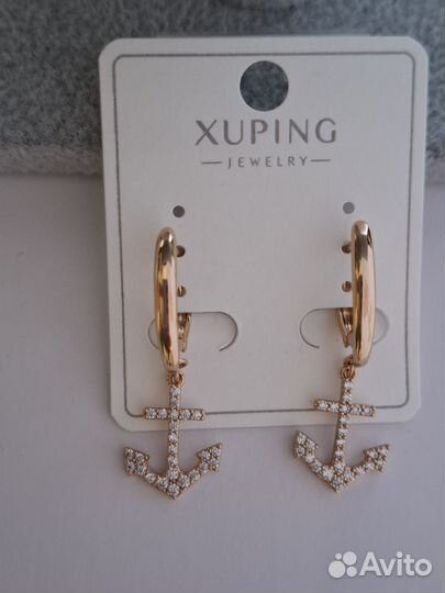 Серьги якорь медсплав