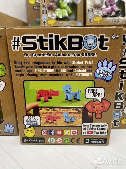 Фигурки Стикбот Stikbot Pets Животные Африка