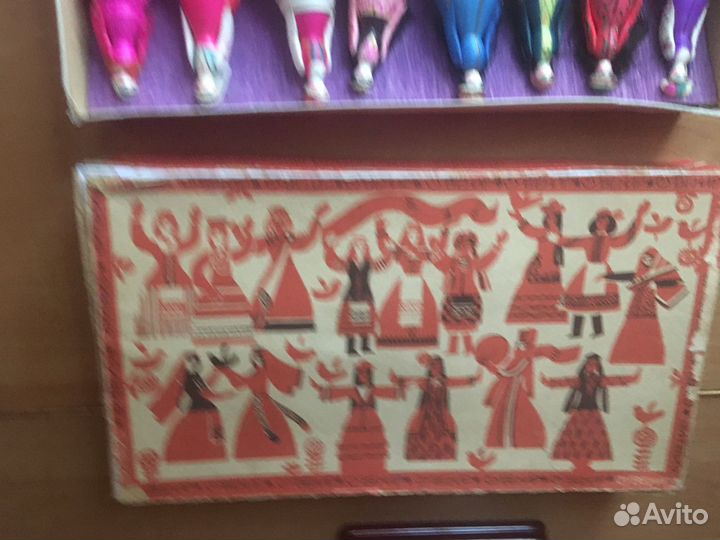 Ватная елочная игрушка 15 республик СССР коробка с