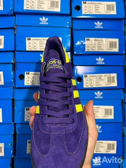 Кроссовки adidas handball spezial purple замш