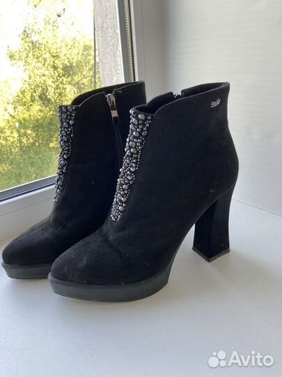 Ботильоны натуральная замша