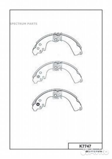 Kashiyama K7747 Колодки тормозные барабанные Subar