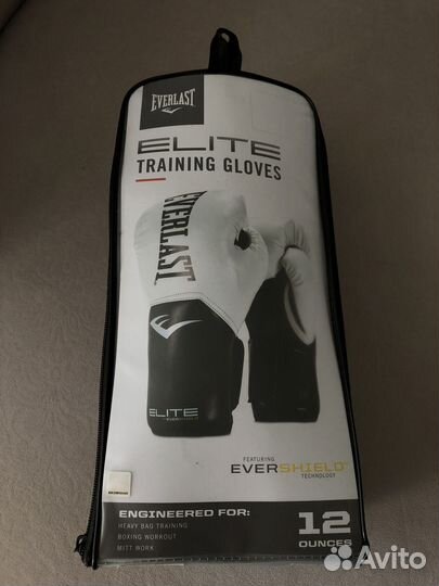 Боксерские перчатки 12 oz кожа everlast