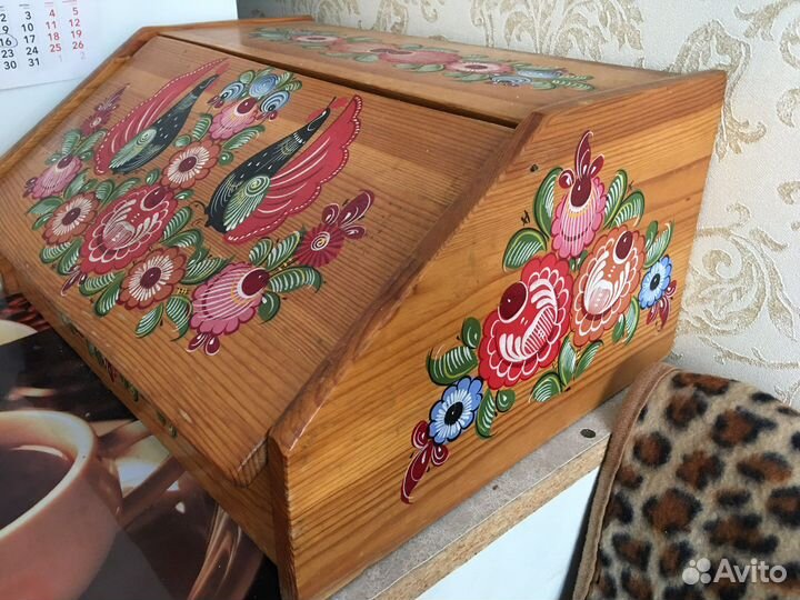 Хлебница городецкая роспись