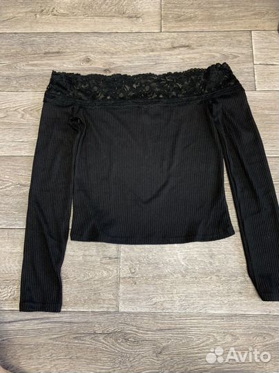 Топ с длинным рукавом hm