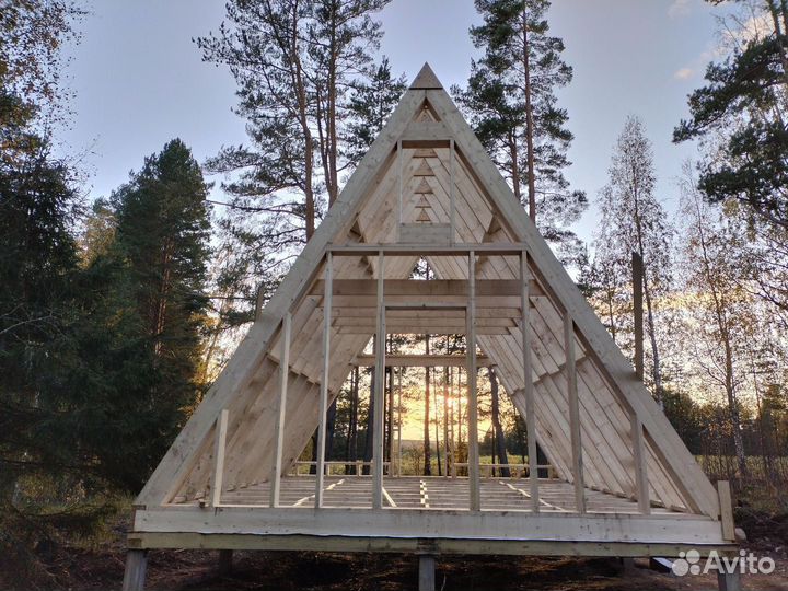 Треугольный дом А-Фрейм 6х6 (A-Frame) 36 м²